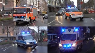 AUSNAHMEZUSTAND IN DÜSSELDORF  Einsatzfahrten Rettungsdienst  Polizei Weiberfastnacht 2017 [upl. by Harolda563]