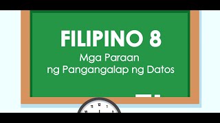 Videoaralin sa Filipino 8 Mga Paraan ng Pangangalap ng Datos [upl. by Cerys818]