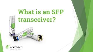 What is an SFP transceiver [upl. by Llewon323]