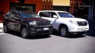 Jeep Grand Cherokee v Toyota Prado GXL  4WD  Drivecomau [upl. by Rosse]