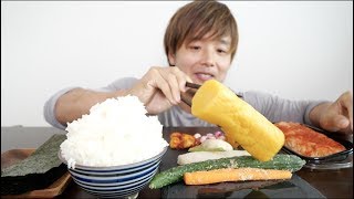 【ASMR】朝からご飯３合とぬか漬け・たくあん・キムチが最高に良い音！！ [upl. by Eisenhart]