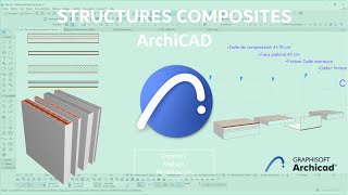 Personnaliser Mur Dalles Toit…sur ArchiCAD [upl. by Orlan]