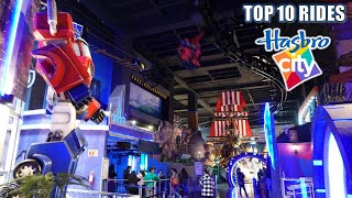 Top 10 Rides at Hasbro City [upl. by Asyle]