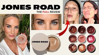 JONES ROAD UK FULL FACE MAKEUP REVIEW HAUL MIRACLE BALM FLUSHED BRONZE WTF FOUNDATION BEIGE MEDIUM [upl. by Vinia]