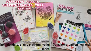 DécoTime inkt CraftsampCo stamp platform en Avec inkt blenders uittesten  Op vellum en nog veel meer [upl. by Aneeras352]