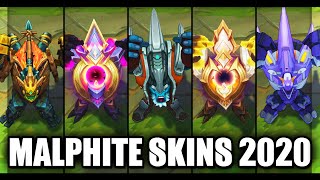 All Malphite Skins Spotlight 2020 League of Legends [upl. by Aurita]