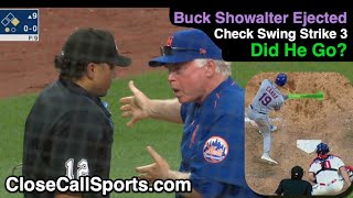 E118  Buck Showalter Ejected After Erich Bacchus Calls Mark Canhas Check Swing StrikeDid He Go [upl. by Scornik]