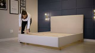 How to assemble your Sloom Upholstered Bed Frame [upl. by Neveda]