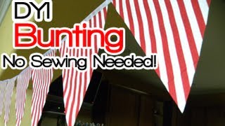 DYI Bunting Tutorial No sewing needed [upl. by Evannia]