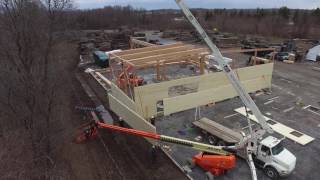 Cross Laminated Timber panel walls installation [upl. by Airehs]