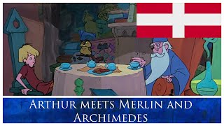 The Sword in the Stone 1963  Arthur meets Merlin and Archimedes  Danish Dansk [upl. by Pieter647]