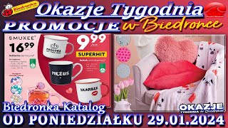 𝐁𝐈𝐄𝐃𝐑𝐎𝐍𝐊𝐀 🐞 Nowa Gazetka Od 29012024  Okazje i promocje tygodnia w Biedronce – Katalog Biedronki [upl. by Oiratno66]