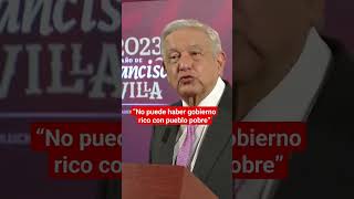 AMLO menciona que el presupuesto no es del gobierno milenioshorts [upl. by Strohben249]