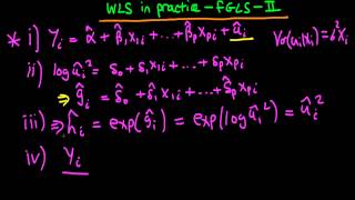 Weighted Least Squares in practice  feasible GLS  part 2 [upl. by Mlohsihc106]