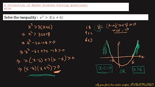 A Collection of Maths Problem Solving Questions236 Inequality  Quadratics [upl. by Inavoy]