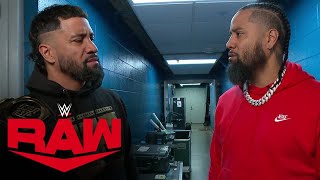 Jey Uso refuses to speak to Jimmy Uso Raw highlights Oct 14 2024 [upl. by Ingeberg460]