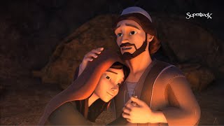 Superbook  The First Christmas Official Clip  The Angel of the Lord Spoke to Mary and Joseph [upl. by Hollinger785]