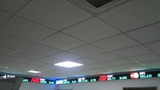 Led Stock Ticker Tape installation at Florida  httpwwwtickerplaycomcustomledtickertape [upl. by Nylyak]