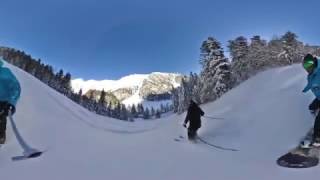 Les pistes de ski alpin du Pont dEspagne en 360 [upl. by Nellek629]