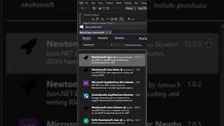 C 1 How to add Newtonsoft to new C solution shorts [upl. by Leroy819]