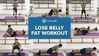 LOSE BELLY FAT WORKOUT  Lose Belly Fat Exercise 10 Minutes  Belly Fat Burn Workout  HealthifyMe [upl. by Aurelius]