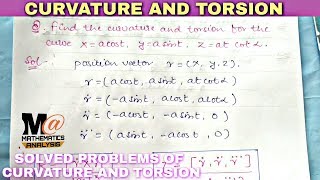 Curvature and torsion examples in hindi 🔥 [upl. by Eiramlatsyrk]