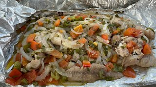 Comer filete de pescado es muy fácil prepáralo con verdura y te gustará receta d e mariskero [upl. by Lettie337]