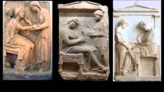 Επιτύμβιες στήλες  Greek Funerary steles [upl. by Nnylhsa]