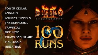 Diablo 2 Resurrected  100 runs some places  Griffons eye dropped from skeleton  Drop Highlights [upl. by Braca]