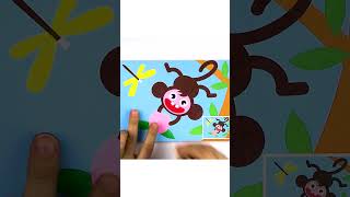 Drawing a Monkey  Monkey for Kids  Coloring the Monkey [upl. by Estell]