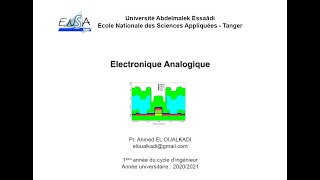 Electronique Analogique  Transistor bipolaire partie 2 [upl. by Airasor790]