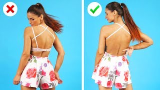 SO SIMPLE but SO CLEVER Fashion Hacks and DIY Clothes Ideas by Crafty Panda [upl. by Hanahsuar]