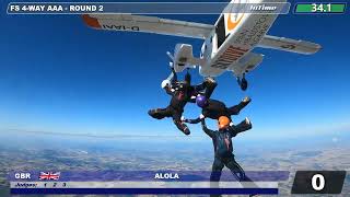 British Skydiving 4 way Formation Skydiving Nationals 2022  Alola [upl. by Nnaeirrac]