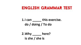 ENGLISH grammar exercises A2B1  Test yourself [upl. by Alfons]