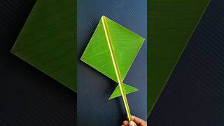 🇮🇳 Banana Leaf Tiranga Kite 🇮🇳  Painting On Leaf shorts trending youtubeshorts [upl. by Hatti]