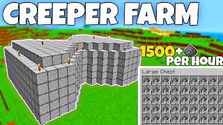 BEST 120 CREEPER FARM TUTORIAL in Minecraft Bedrock MCPE [upl. by Chambers]