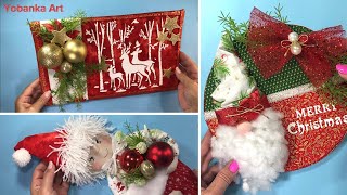 3 Ideas Originales de Manualidades Navideñas con cartón y tela [upl. by Niwred606]