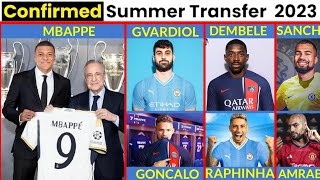 ALL CONFIRMED TRANSFERS NEWS TODAY SUMMER 2023 MBAPPE TO MADRID AMRABAT TO UNITED GVARDIOL TO CIT [upl. by Jermain212]