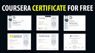 HOW TO GET FREE COURSERA CERTIFICATES Financial Aid Guide 2024 [upl. by Dreyer182]