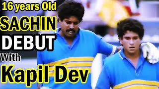 Sachin Tendulkar debut  the 1st match [upl. by Iahs]