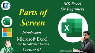 2 MS Excel for Beginners  Parts of Screen  Urdu  Hindi excel microsoft learning computer [upl. by Jeromy]