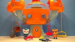 OCTONAUTS OCTOPOD PLAYSET DISNEY JR VIDEO TOY REVIEW WITH BARCACLE AND KWAZI [upl. by Nonnah121]