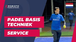 Padel Basis Techniek  De Service padel padeltips padeltraining [upl. by Enomis]