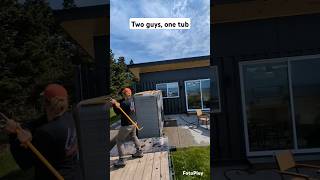 we started a hot tub moving business and are making BANK💲💲💲 hottubremoval hotttub construction [upl. by Yerxa]