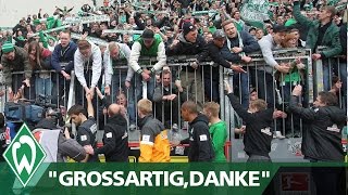 Schaaf an die Fans quotGroßartig  Dankequot I Werder Bremen [upl. by Buyer]