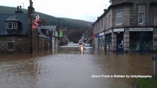 Storm Frank Ballater 30th December 2015 [upl. by Zarihs]