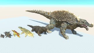 Purussaurus Evolution vs All Dinosaurs TRex Rescues Sandbox game  Animal Revolt Battle Simulator [upl. by Essa261]