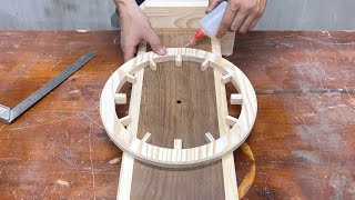 Creative Woodworking Ideas At Home  Making a Simple and Unique Desktop Clock [upl. by Mathi]