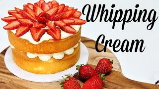 Stabilized Whipping Cream Recipe  CAKE STYLE [upl. by Eanat]