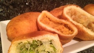 Recipe for Piroshki with Three Different Fillings Cabbage Peas and Potatoes [upl. by Atsirtal]